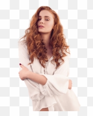 Dusan Reljin - Curly Sophie Turner Red Hair Png,Sophie Turner Png