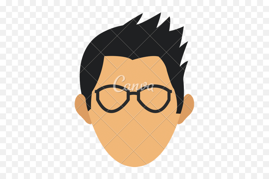 Faceless Head Of Man With Glasses Icon - Canva Png,Faceless Icon