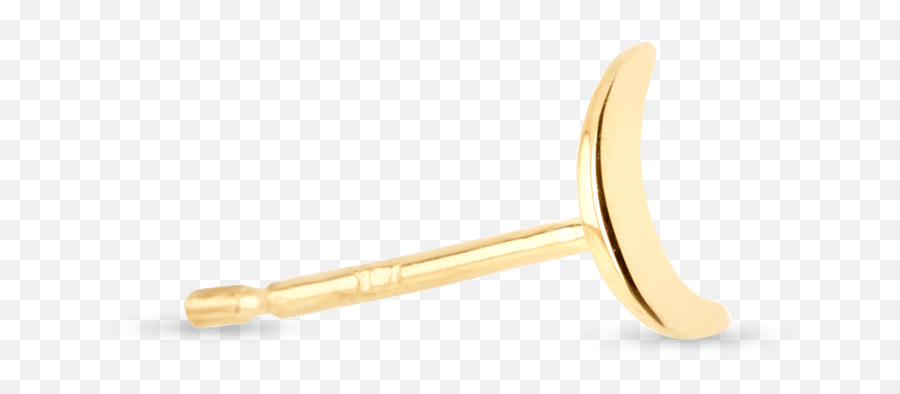 Gold Crescent Moon Stud - Solid Png,Icon Of The Silver Crescent