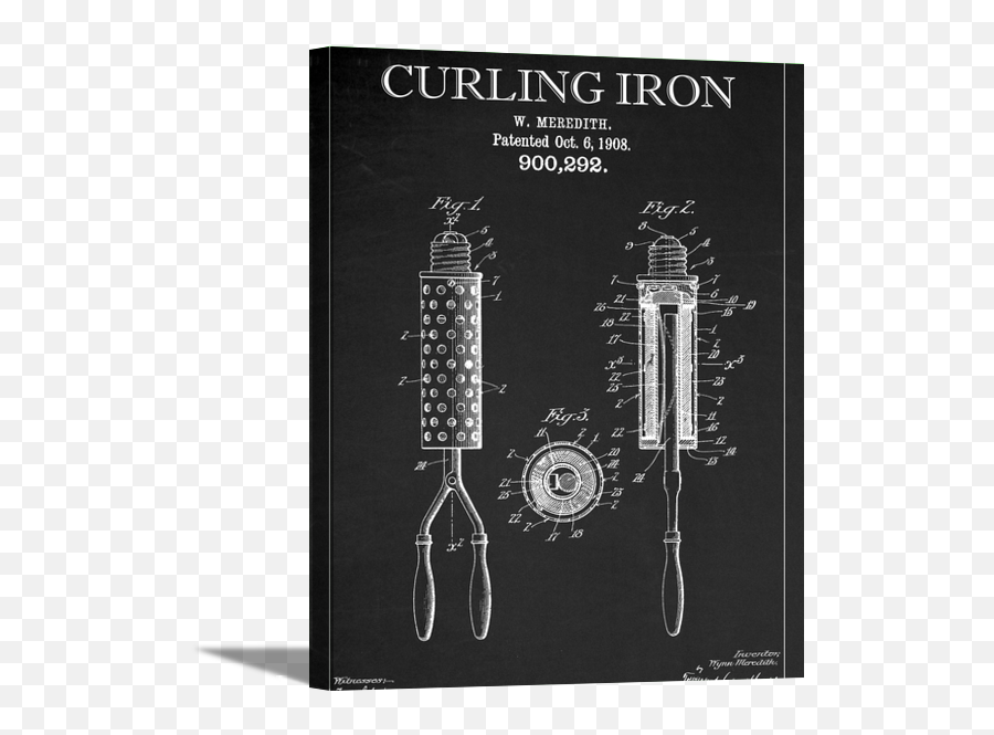 Blackboard Patent - Curling Iron Canvas Reed Instrument Png,Curling Icon