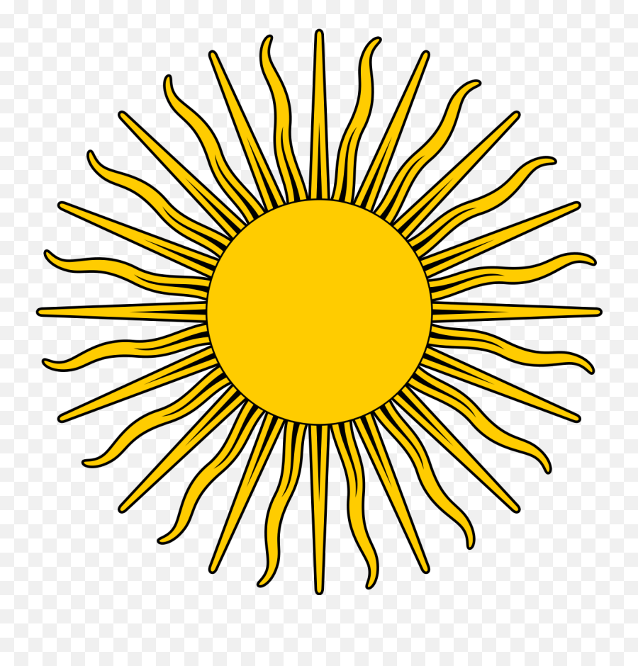 Sun Symbol Yellow - Symbol On Argentina Flag Png,Sun Symbol Png