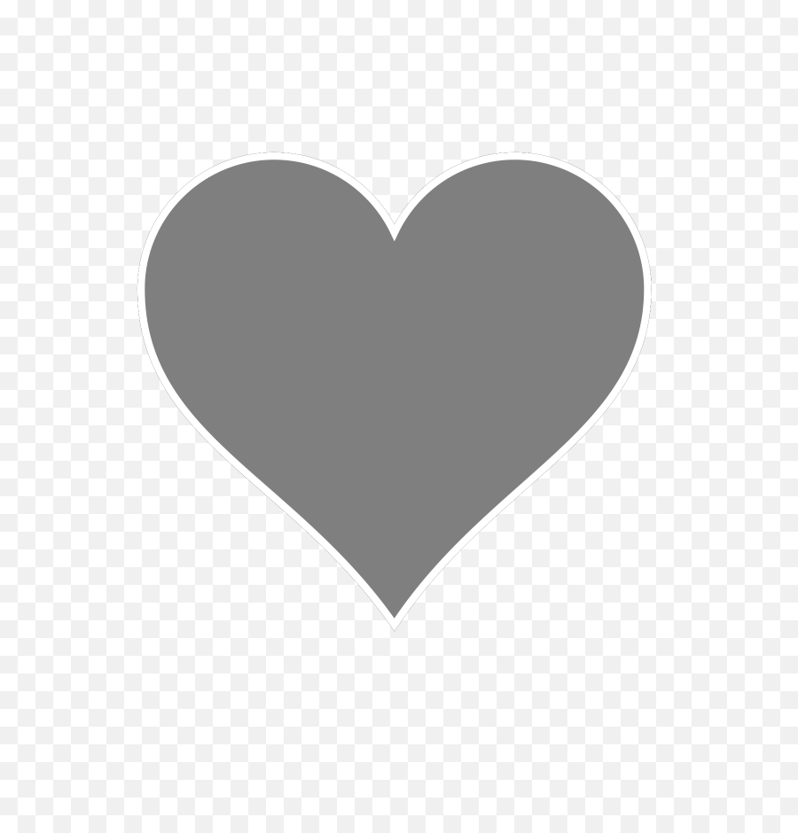 Transparent Background Clip Art - Grey Instagram Heart Png,Heart With Transparent Background