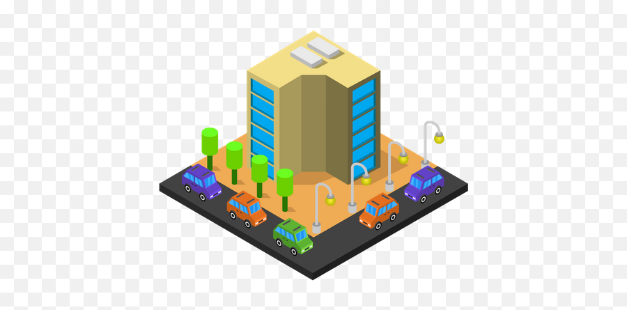 Premium High - Rise Building Illustration Pack From Buildings Vertical Png,Data Center Building Icon