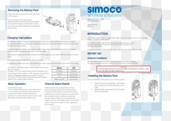 Simoco Sdp560 Portable Radio User Guide - Manuals Document Png,Change Battery Icon