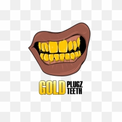 Download Hd Smile Vector Tooth Grillz - Cartoon Gold Grill Grill Teeth Png,Grill Png