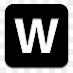 App Microsoft Word Icon - Word White On Black Background Png,Word Png