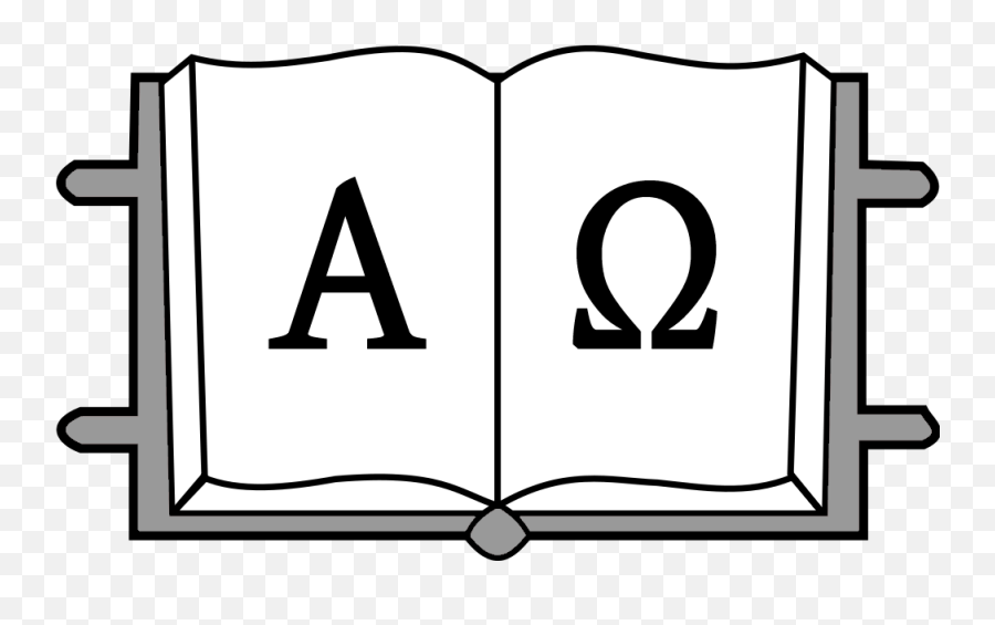 Filealpha And Omega Bookpng - Wikimedia Commons Alpha And Omega Book Symbol,Book Png