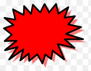 Download Hd Red Explosion Blank Pow - Clipart Call Out Png