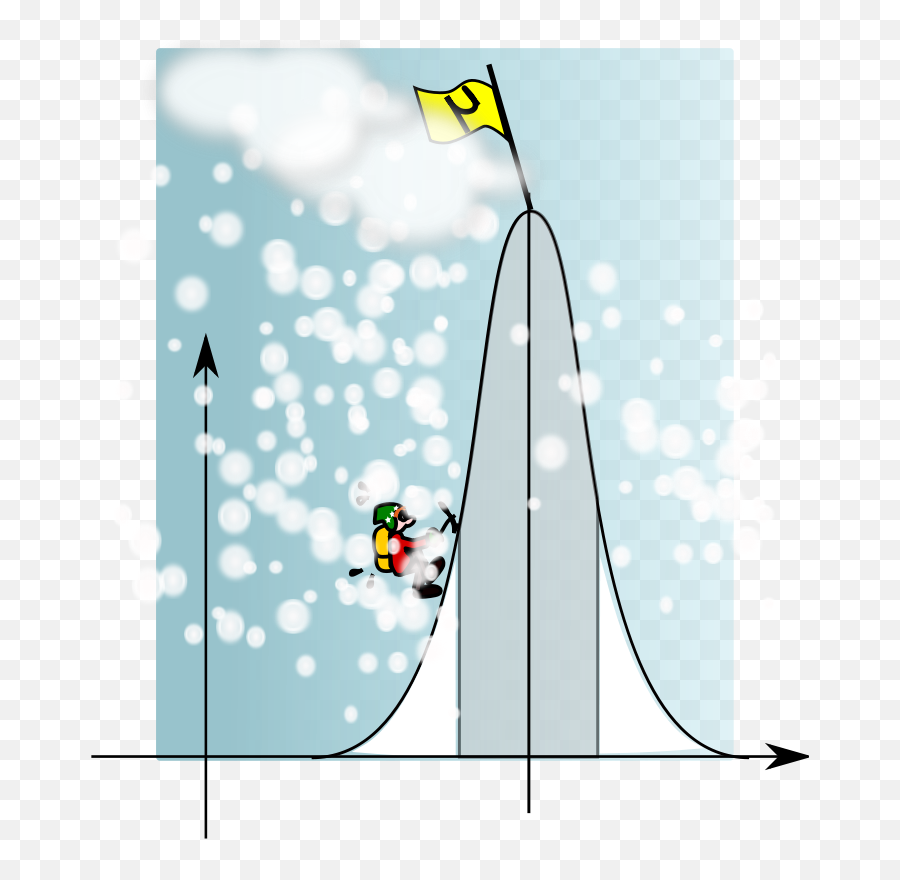 Download Climbing The Gaussian Mountain Clipart Png - Full Climbing Mount Everst Phd Cartoon,Mountain Clipart Png