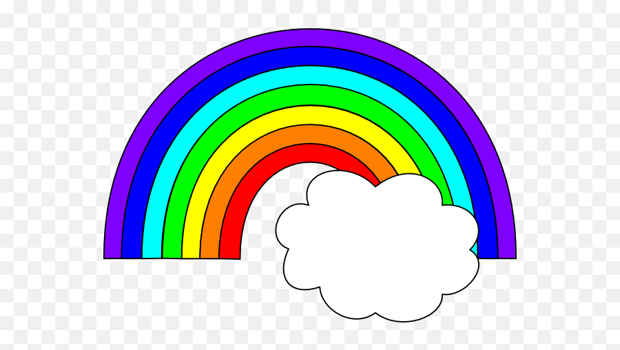Rainbow Clip Cloud Transparent Png - Rainbow Clip Art For Kids,Rainbow Clipart Transparent Background