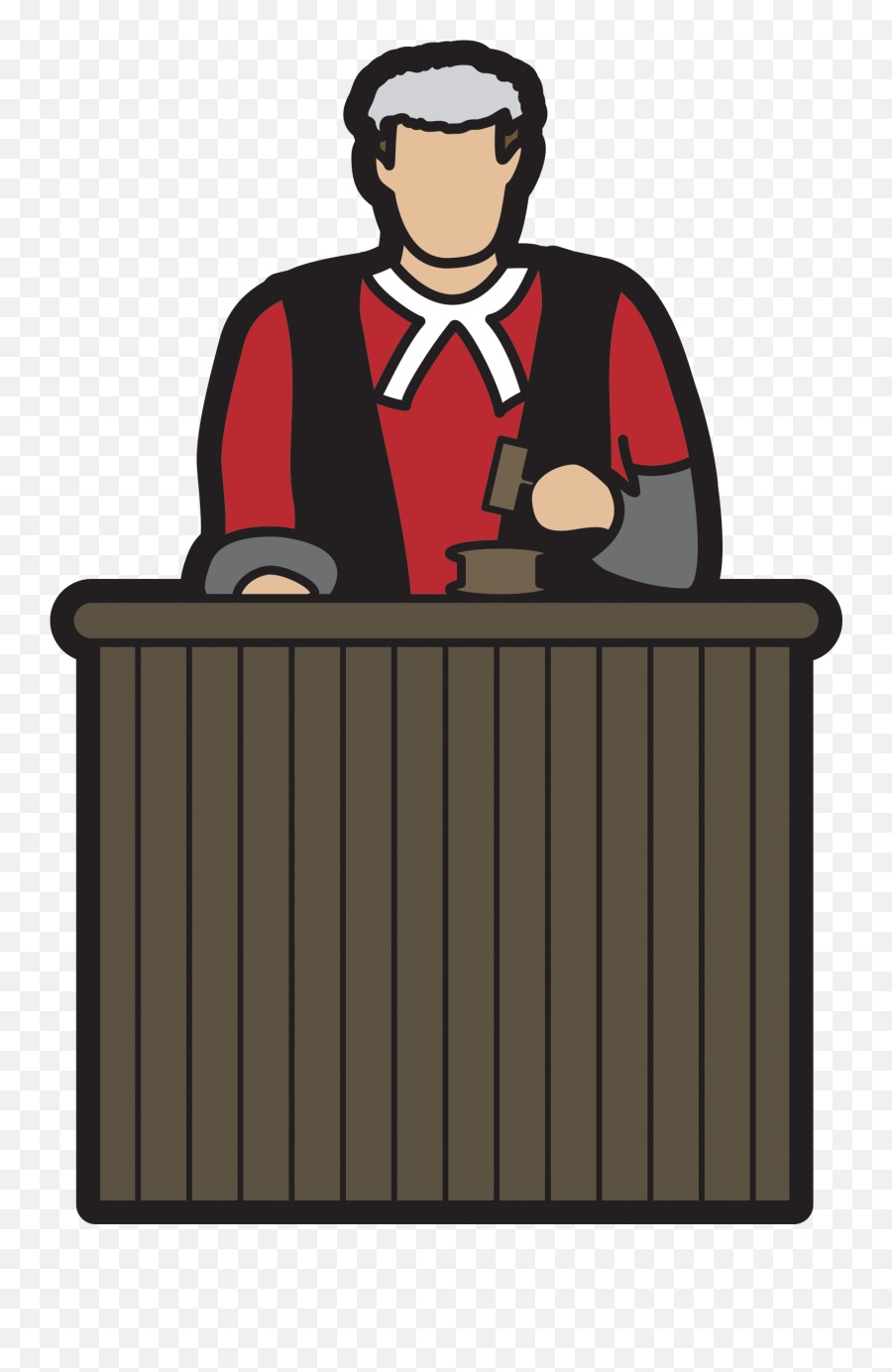 Judge In Court Png Clipart - High Court Judge Cartoon,Court Png