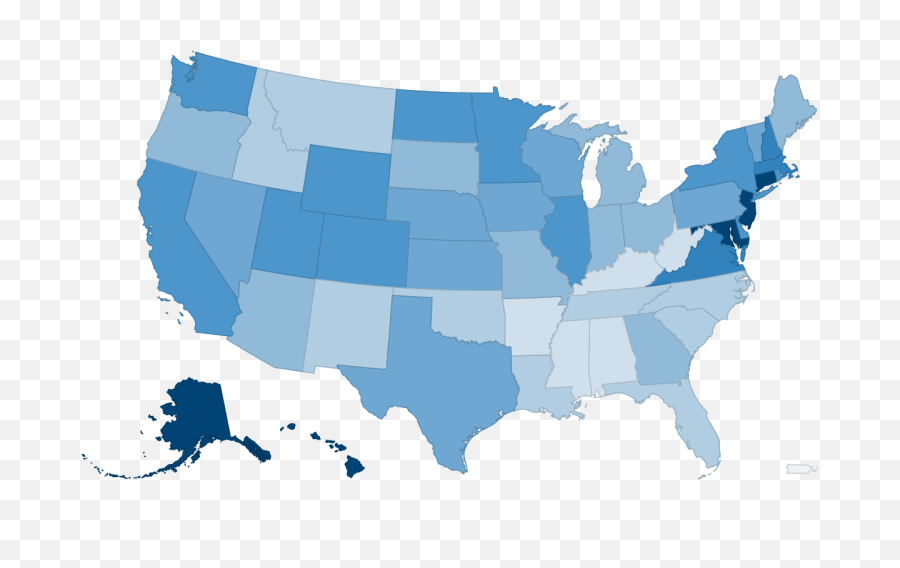 Household Income In The United States - Fertility Rate By State Png,United States Map Transparent