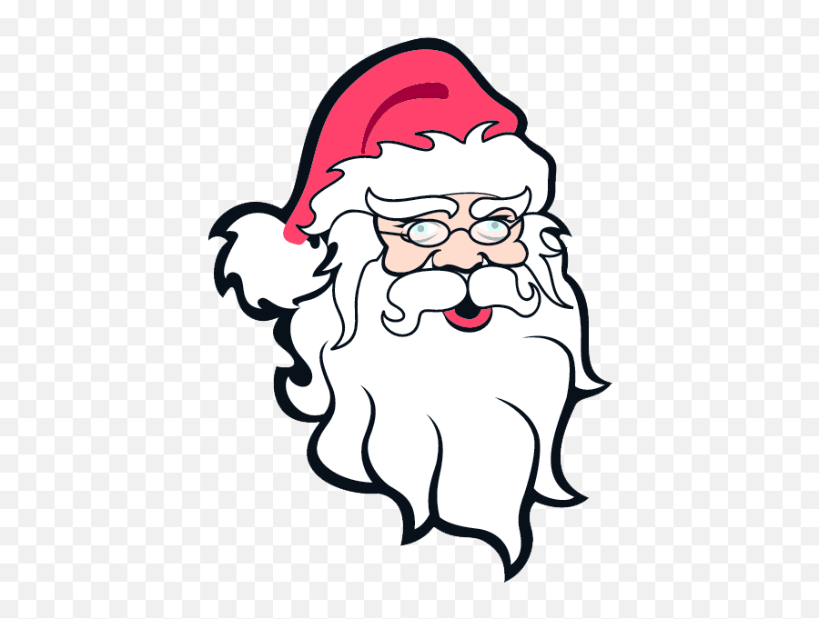 Father Christmas Face Clipart Png - Santa Face Png,Beard Clipart Png