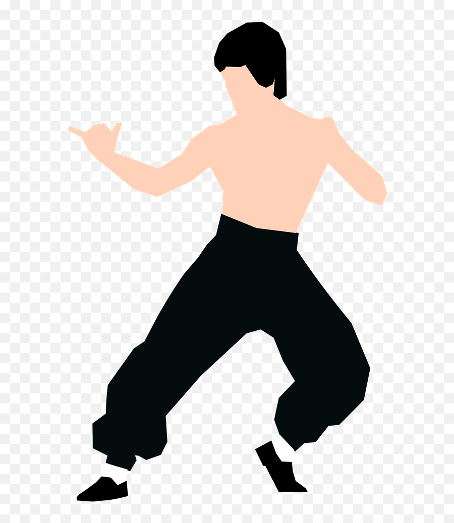 Man Fighter Training Bruce - Bruce Lee Silhouette Vector Png,Bruce Lee Png