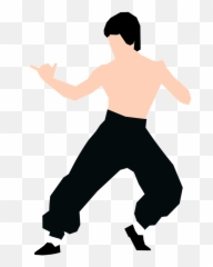 Man Fighter Training Bruce - Bruce Lee Silhouette Vector Png,Bruce Lee Png