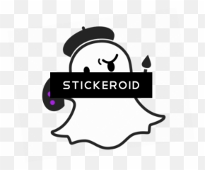 Download Snapchat Ghost Logo Black And - Silhouette png