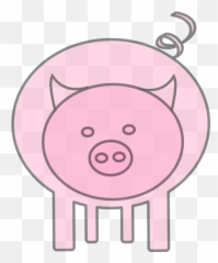 Download Hd Pig Clipart Face Pencil And In Color - Art png