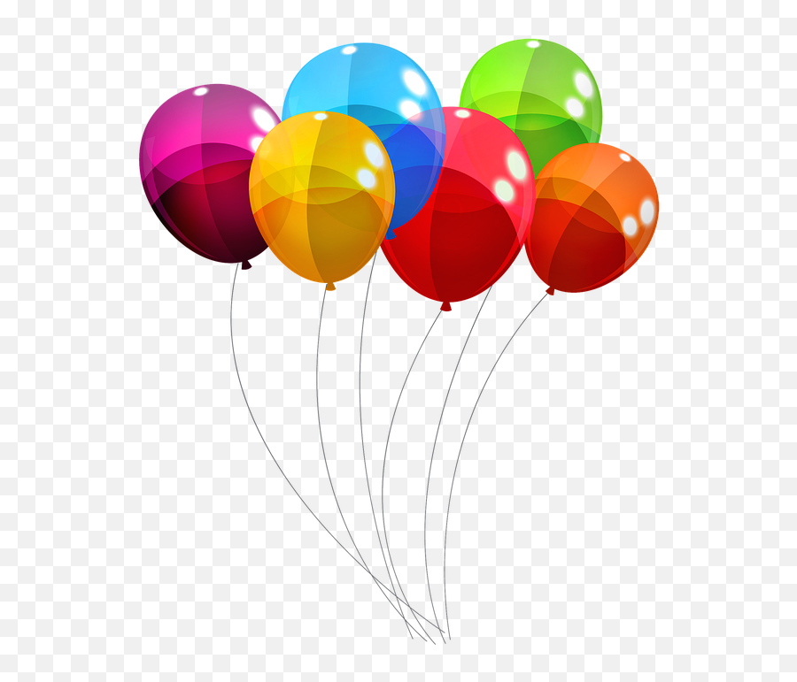 Balloons Colorful Birthday - Free Image On Pixabay Transparent Free Balloon Vector Png,Globos Png