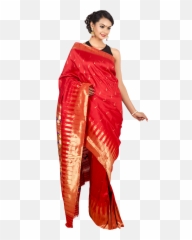 Saree Model Png - Transparent
