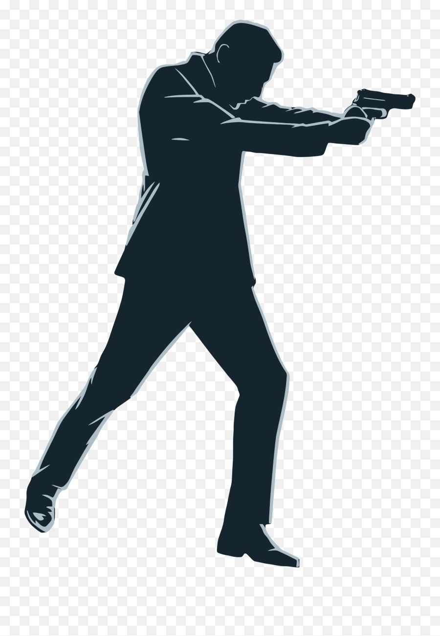 Pistol Clipart - 0 0 Silhouette Shot At Getdrawings Shooting Man Png Transparent,Gun Silhouette Png
