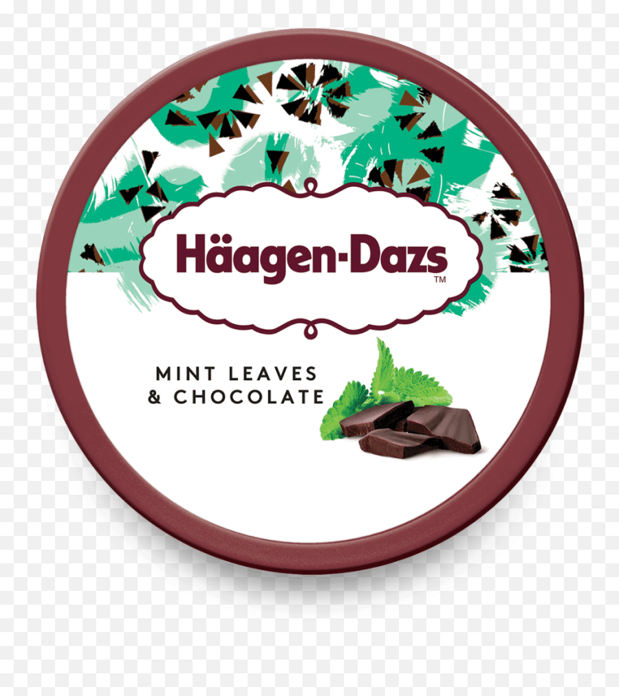 Download Hd Mint Leaves And Chocolate - Haagen Dazs Haagen Dazs Mint Leaves And Chocolate Png,Mint Leaves Png