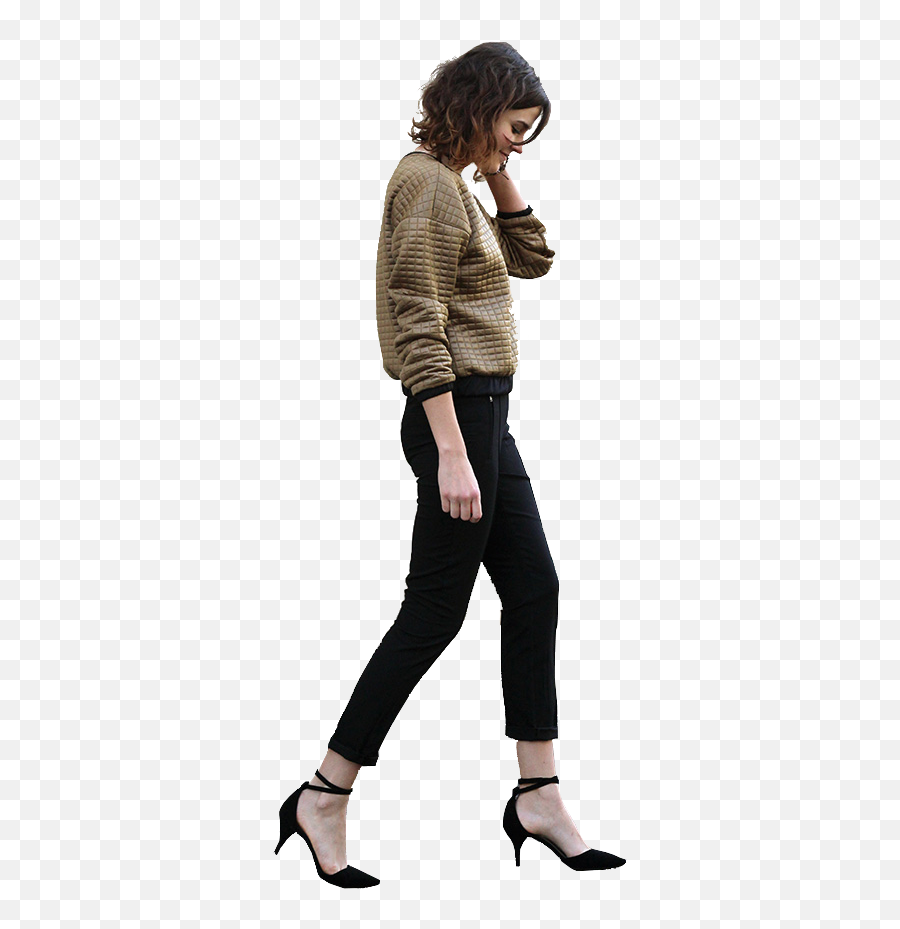 Woman Walking Cutout More - Architecture People Walking Png,Walking Person Png