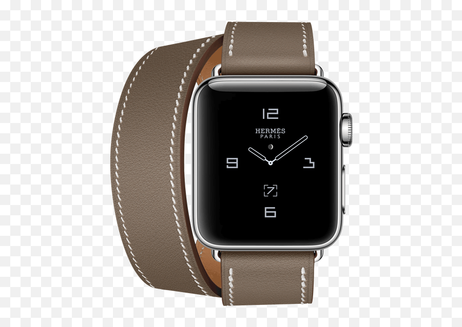 Download Hermes Watch Face - Hermes Apple Watch 3 Png Image Apple Watch Bracelet Double,Watch Face Png
