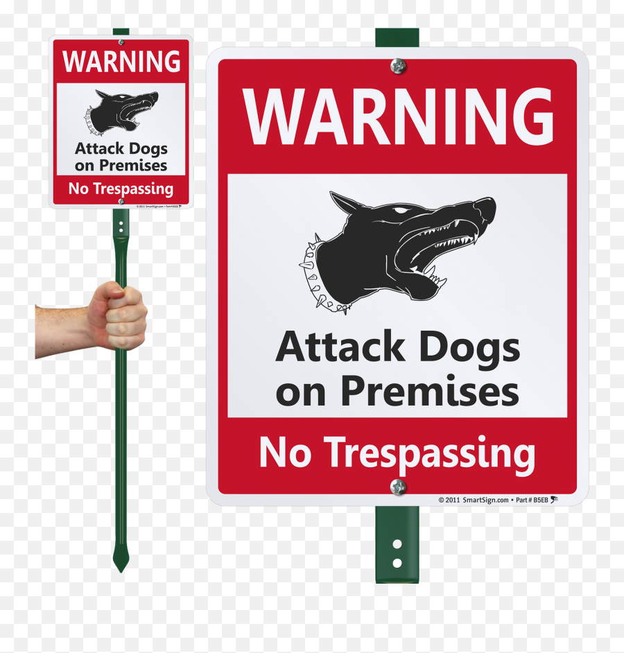 Warning Attack Dogs - Stay Off The Grass Sign Png,Warning Sign Transparent