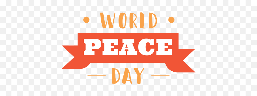 World Peace Day Lettering - Transparent Png U0026 Svg Vector File Horizontal,Rest In Peace Logos