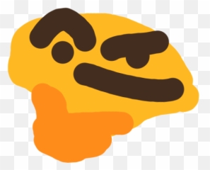 Thunk - Deformed Thinking Emoji, HD Png Download - vhv