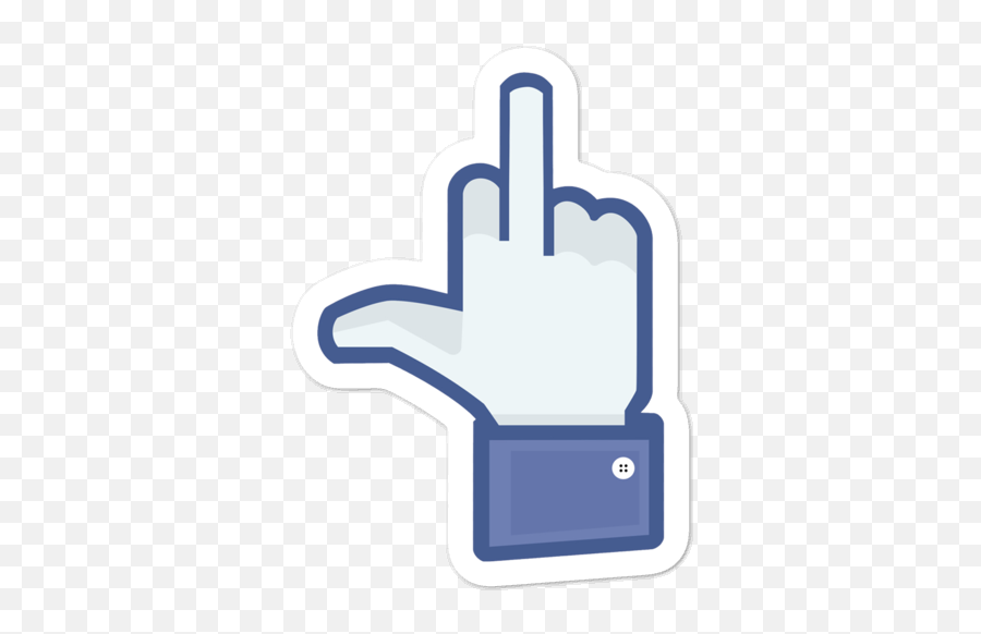 Facebook Middle Finger Sticker - Blue Middle Finger Png,Middle Finger Logo
