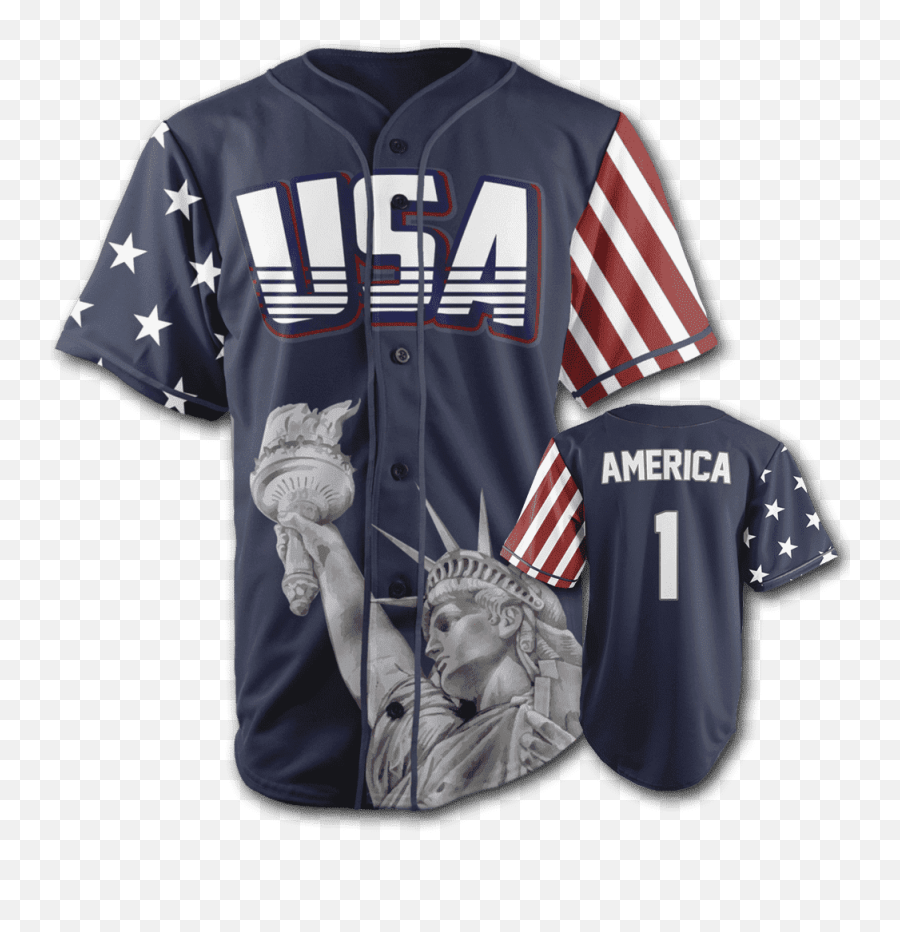 Custom Baseball Jerseys And Hats Cheap - Usa America 1 Jersey Png,Seve Icon Golf Shoes