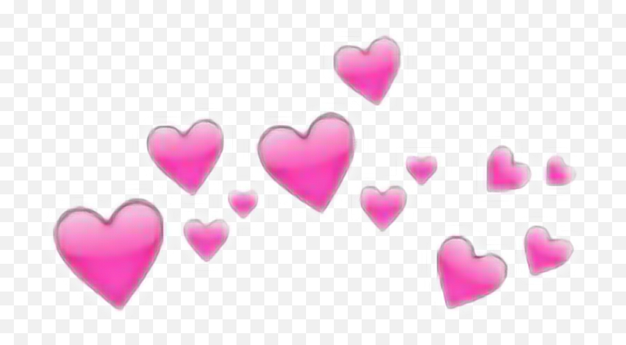 Headband Hearts Tumblr Emoji Iphone - Pink Hearts Png,Iphone Heart Emoji Png