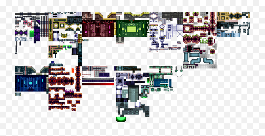 Game Boy Advance - Metroid Fusion Sector 1 Tile Map The Metroid Fusion Map Png,Metroid Fusion Icon