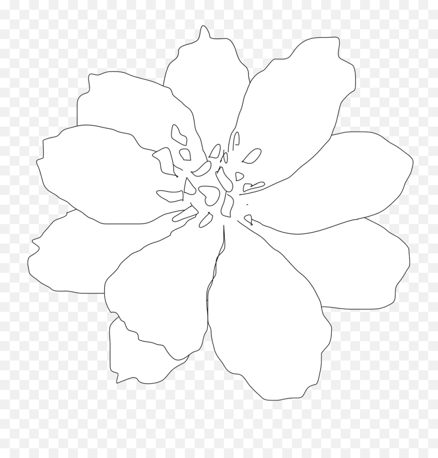 Line Tattoo Flower - Clematis Png,Black And White Flower Png