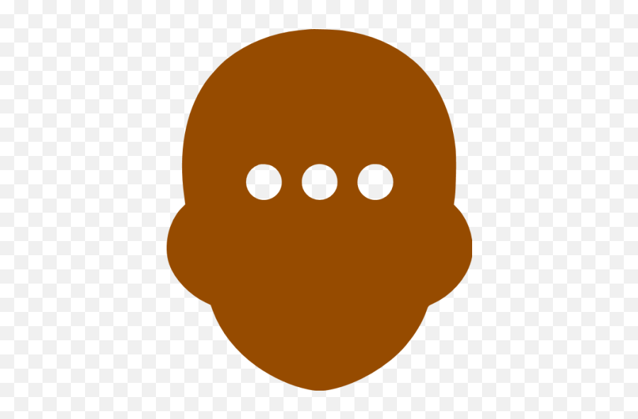 Brown Neutral Dicision Icon - Free Brown Head Icons Dot Png,Dojo Icon