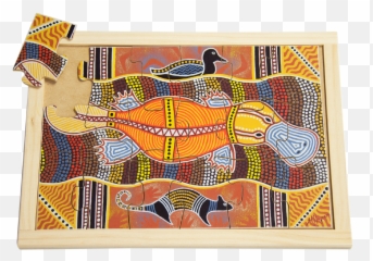 Aboriginal Art Platypus Large Puzzle - Aboriginal Art Style Puzzles Png,Platypus Png