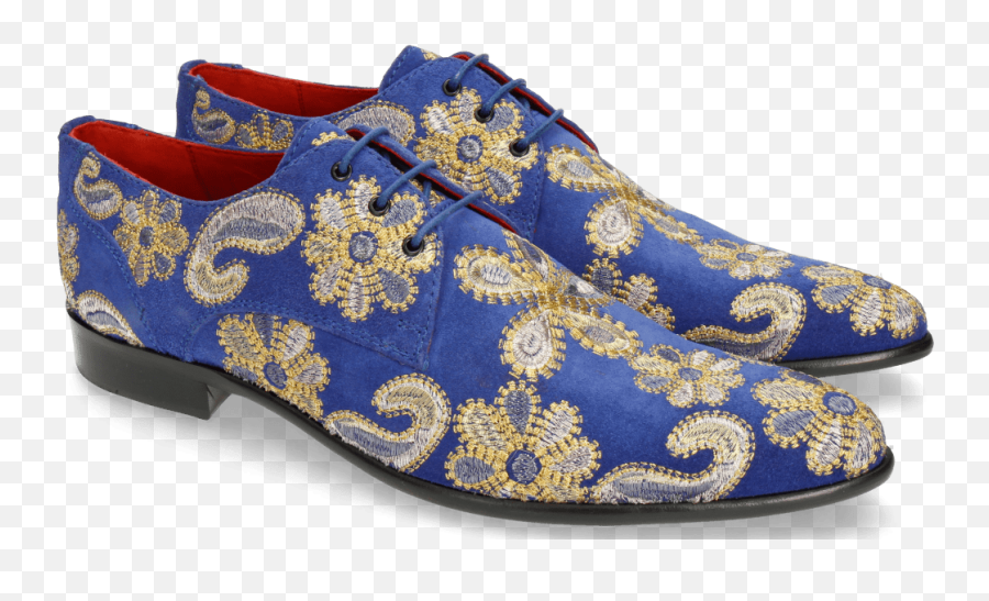 Toni 1 Suede Electric Blue Embrodery Paisley Melvin U0026 Hamilton - Shoe Png,Paisley Png