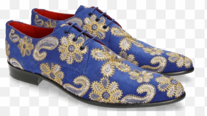 Toni 1 Suede Electric Blue Embrodery Paisley Melvin U0026 Hamilton - Shoe Png,Paisley Png
