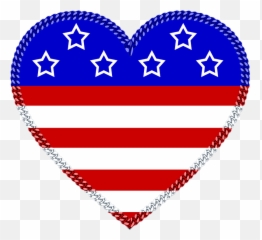 Red White And Blue Heart Clipart - Red White And Blue Stars And Hearts Png,Blue Heart Png