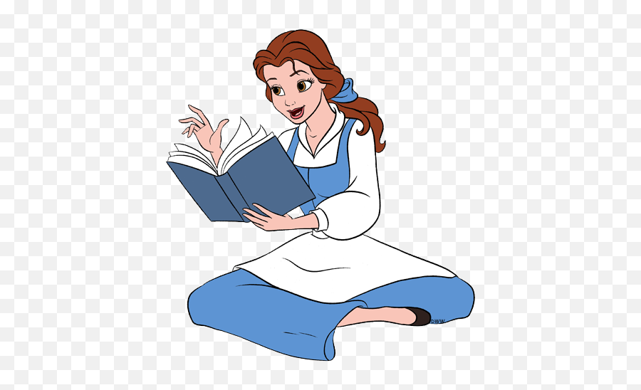 Fdcbr33 Free Disney Clipart Belle Reading Today1580854359 - Disney Belle Reading A Book Png,Disney Clipart Transparent Background