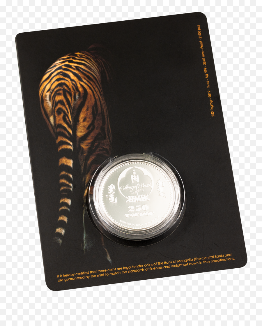 Hidden Tiger U2013 Cit Coin Invest Ag - Mongolei Silber Tiger 2019 Png,Silver Coin Png