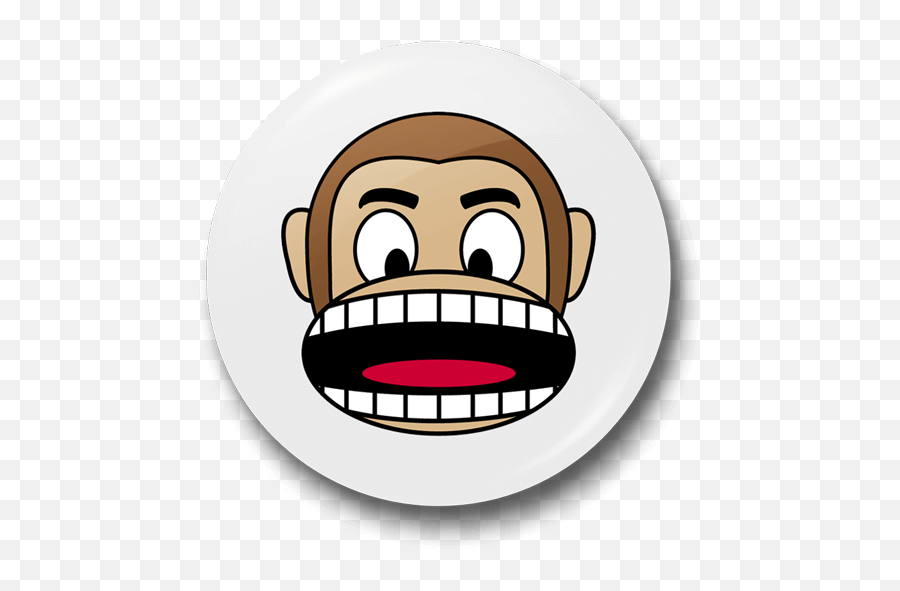 Monkey Angry Badge - Just Stickers Angry Monkey Cartoon Face Png,Angry Eyebrows Png