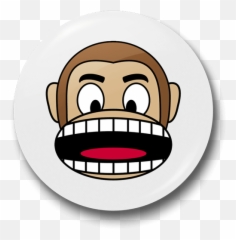 Monkey Angry Badge - Just Stickers Cartoon Face png