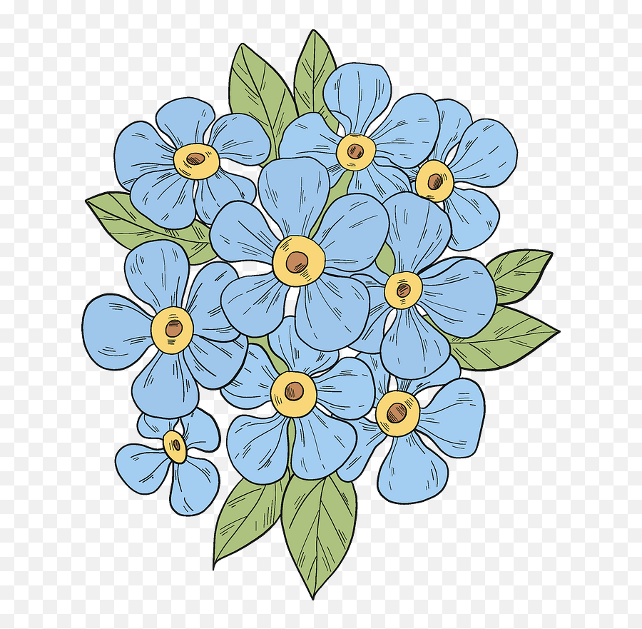 Forget - Clip Art Png,Forget Me Not Png