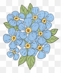 Forget - Clip Art Png,Forget Me Not Png