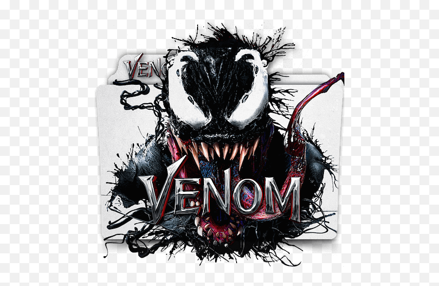 Venom 2018 Movie Folder Icon - Venom Black And White Png,Venom Logo Png