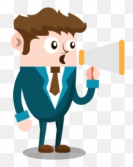 Business Man With Megaphone People - Persona Megafono png