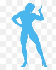 Female Bodybuilder Silhouette - Free Vector Silhouettes Emoji png