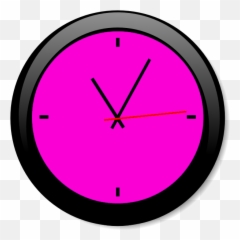 Download Clock Clipart Pink Png Image With No Background - Pink Clock Transparent Background,Clock Clipart Transparent